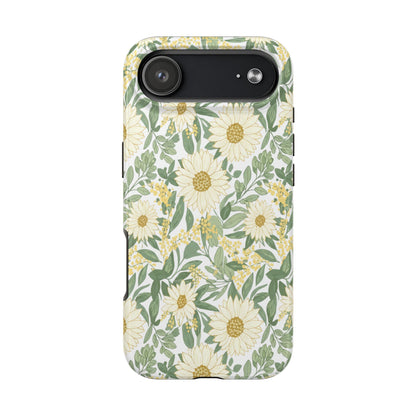 Daisy Meadow Tough Phone Case — Floral Protective Phone Cover