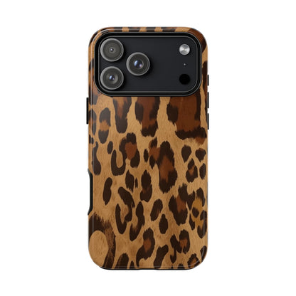 Leopard Print Tough Phone Case — Durable Animal Print Protective Cover