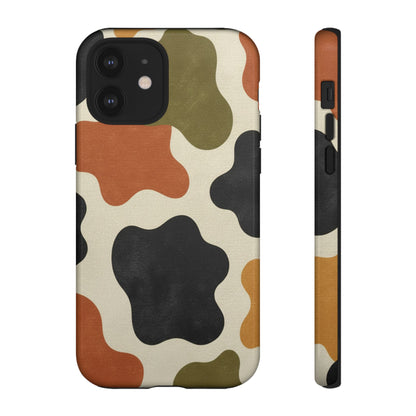 Retro Abstract Camouflage Phone Case — Earth Tone Tough Case
