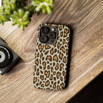 Leopard Print Tough Phone Case — Durable Protective Animal Print Case