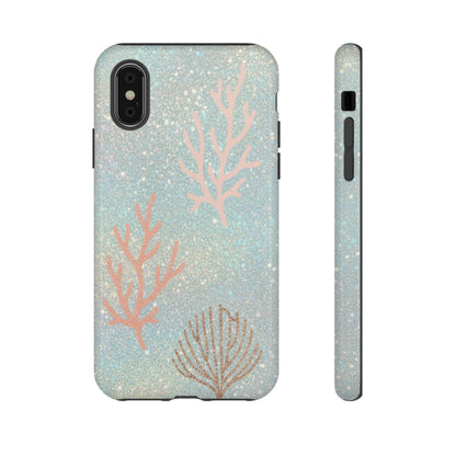 Seafoam Sparkle Phone Case – Coral & Seashell Tough Case