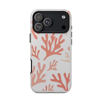 Coral Reef Pattern Tough Phone Case — Pink Beachy Protective Cover