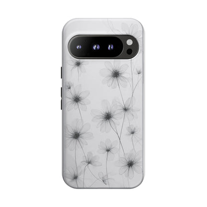 Tough Case — Black & White Floral Tough Phone Case