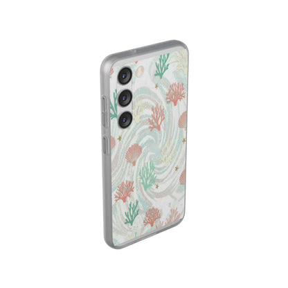 Pastel Seashell Phone Case — Coral Reef Wave iPhone Cover