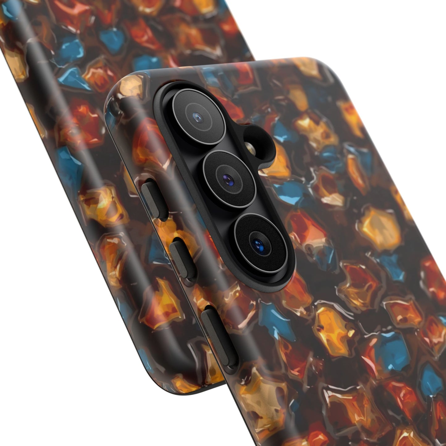 Phone Case - Amber Tortoiseshell Mosaic Protective Cover