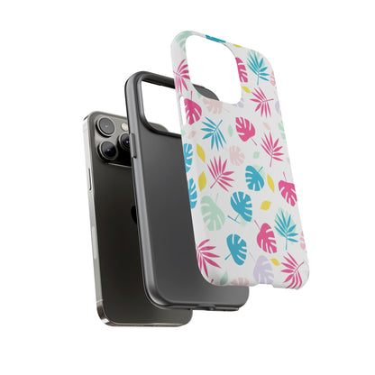 Tropical Leaf Phone Case — Colorful Pastel Monstera & Palm iPhone Case