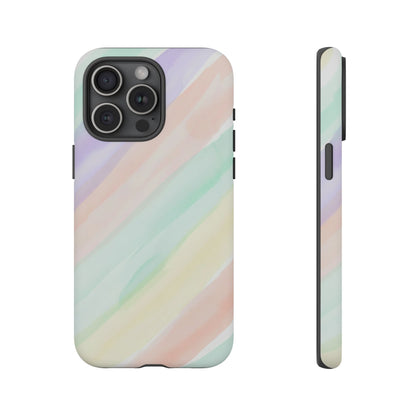 Pastel Watercolor Stripe Tough Phone Case