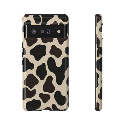 Cow Print Phone Case — Black & Cream Protective  Case
