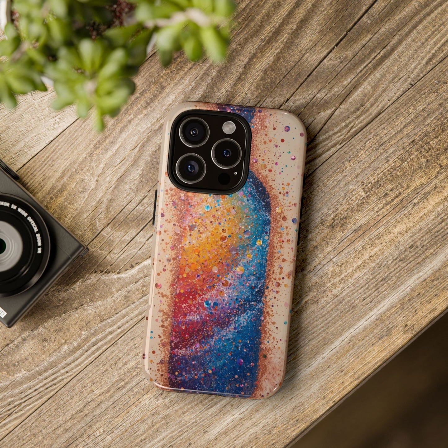 Galaxy Bottle Tough Phone Case — Colorful Nebula Splash iPhone Cover