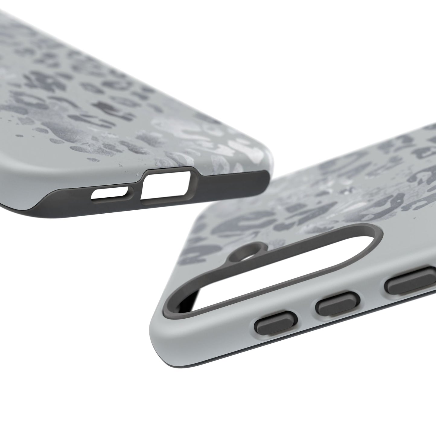 Gray Leopard Print Tough Phone Case