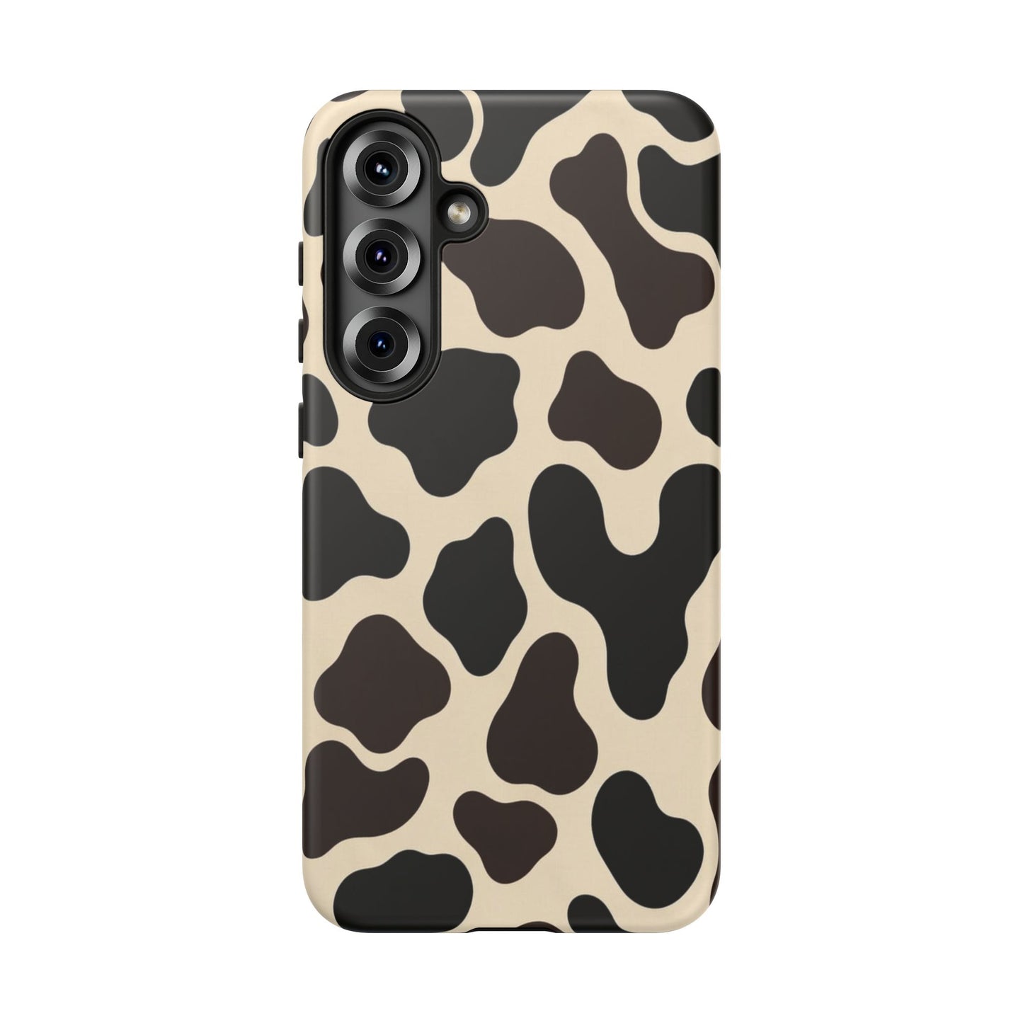 Cow Print Phone Case — Black & Cream Protective  Case
