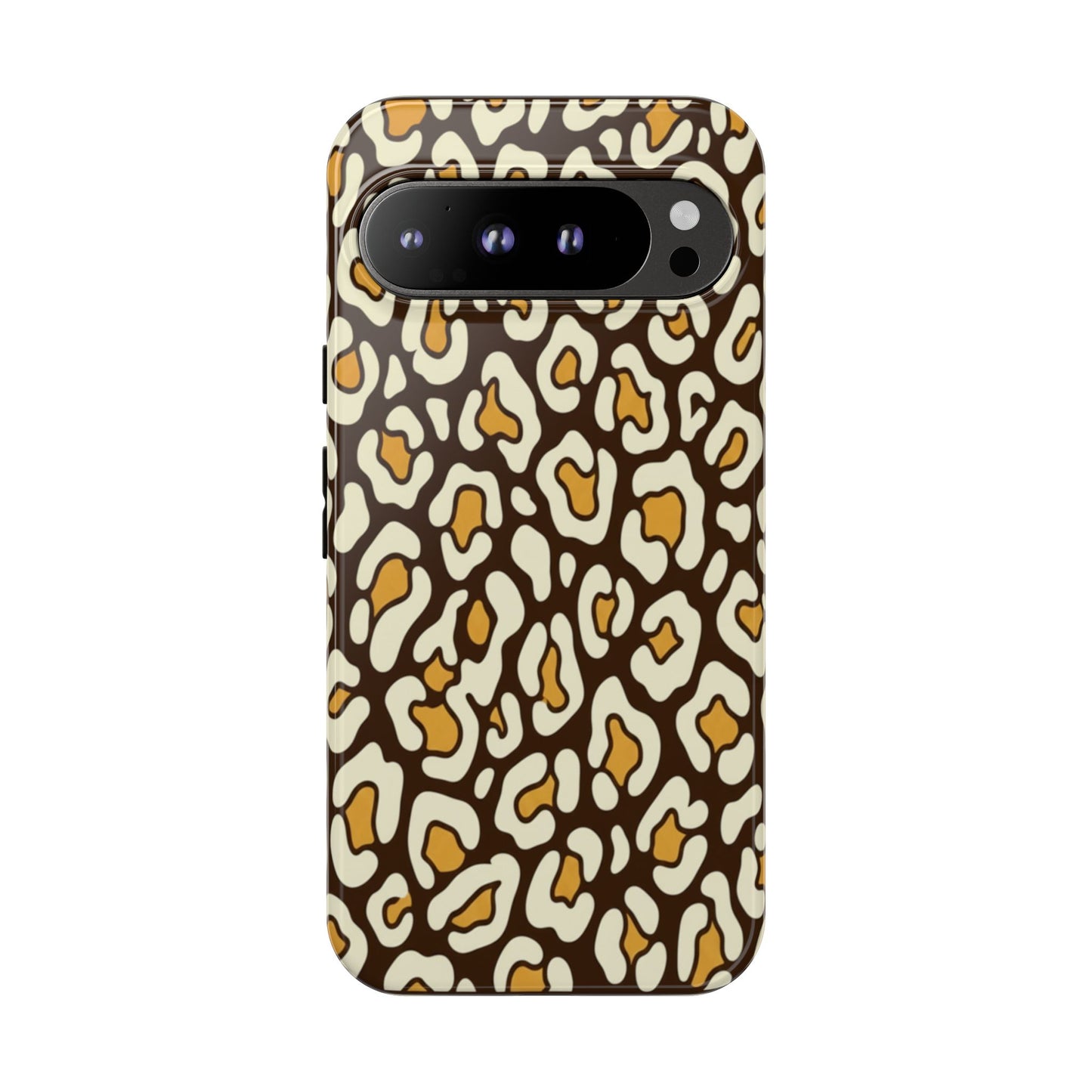 Leopard Print Tough Phone Case — Durable Protective iPhone Cover