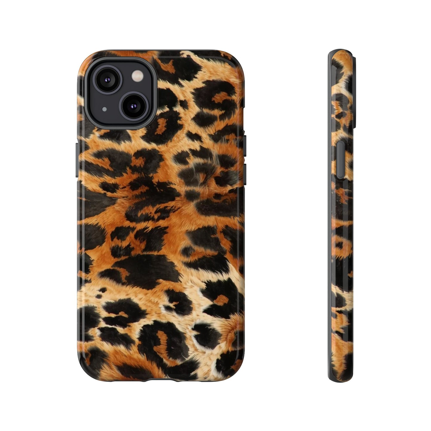 Leopard Print Tough Phone Case – Rugged Protective iPhone Cover