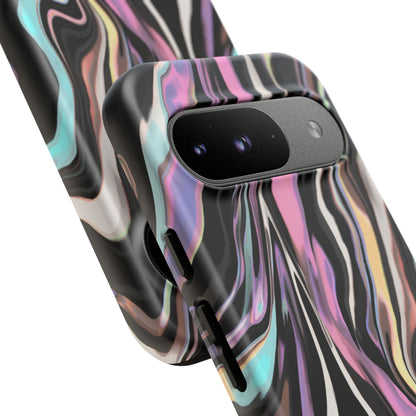 Abstract Marble Tough Phone Case — Pastel Swirl Protective Cover