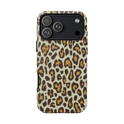 Leopard Print Tough Phone Case — Durable Protective Animal Print Case