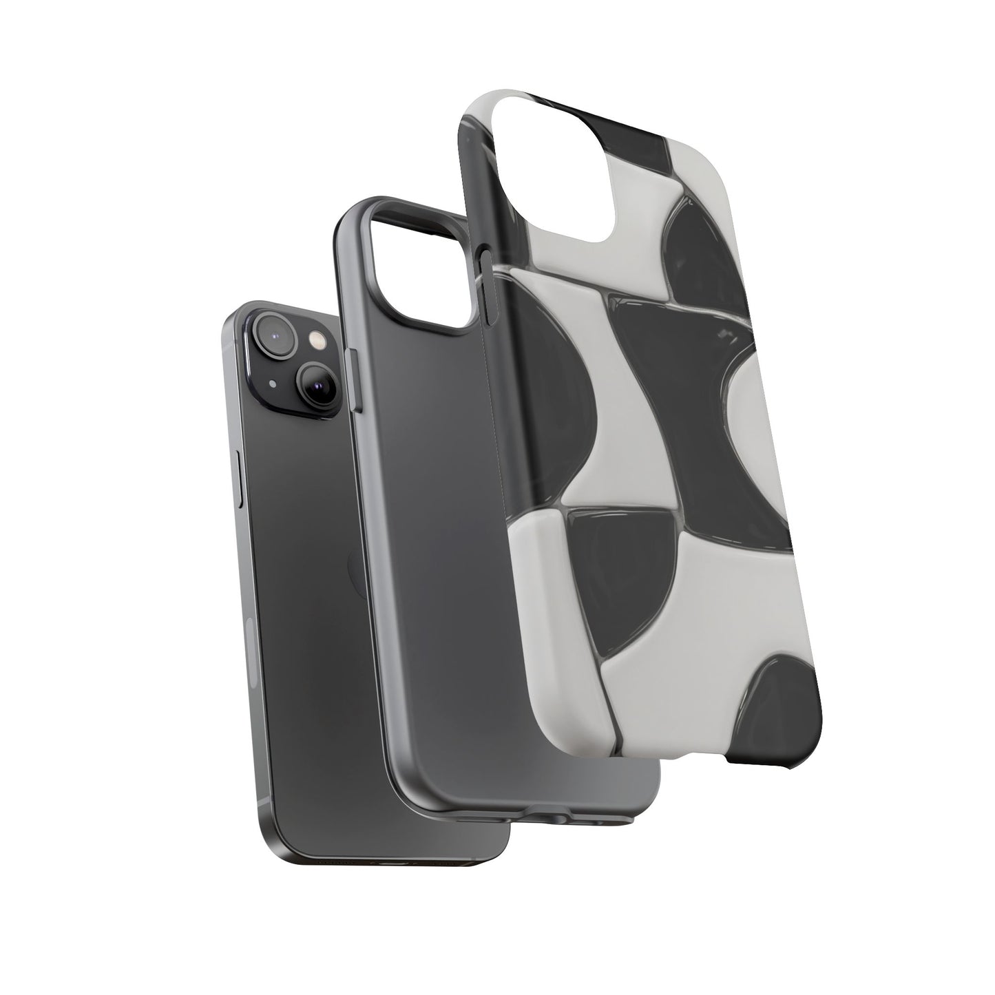 Black & White Abstract Pattern Tough Phone Case