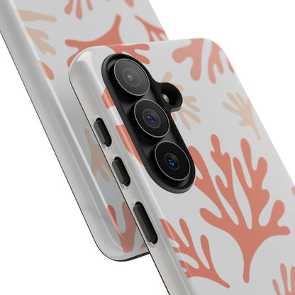 Coral Reef Pattern Tough Phone Case — Pink Beachy Protective Cover