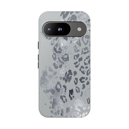 Gray Leopard Print Tough Phone Case