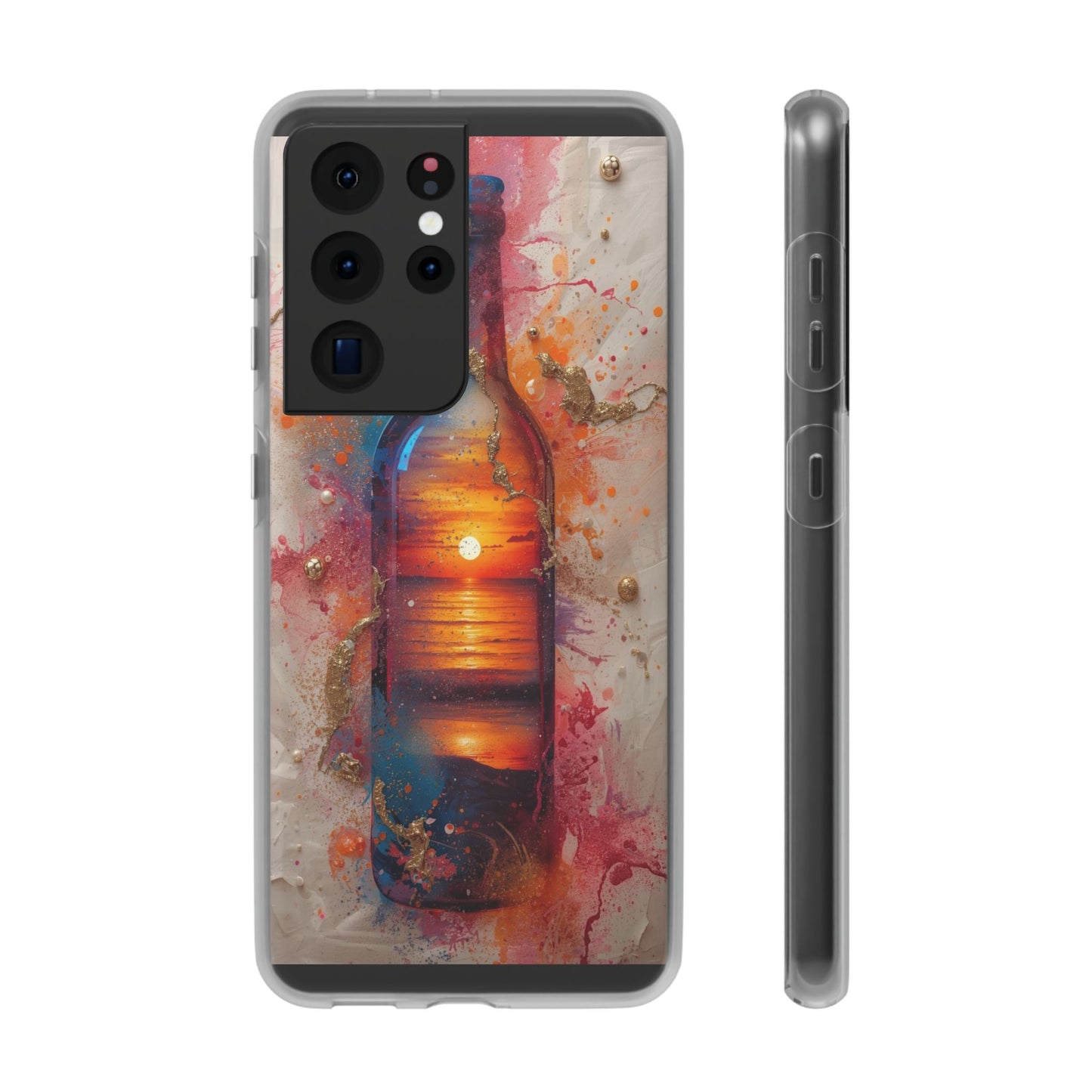 Copy of Floral Holographic Phone Case — Iridescent Leaves & Flowers Flexi Case