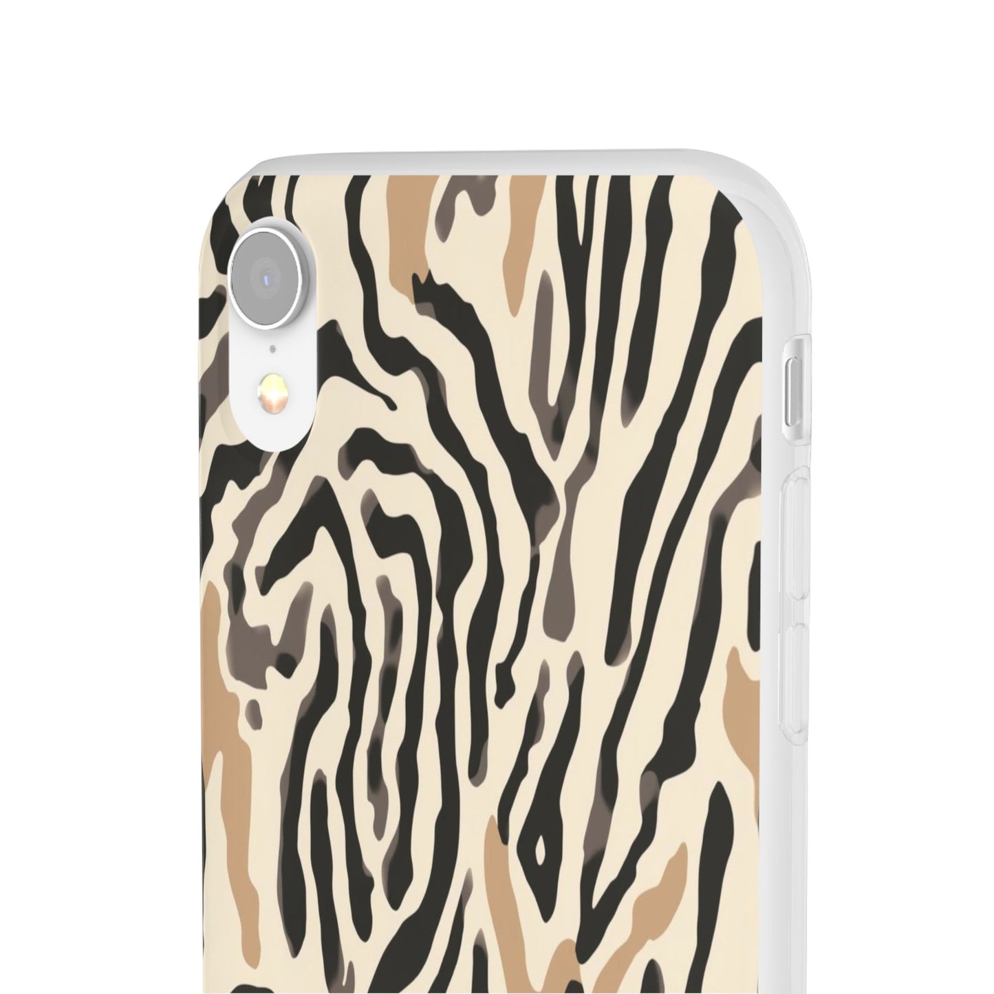 Zebra Stripe Phone Case – Neutral Animal Print Flexi Case