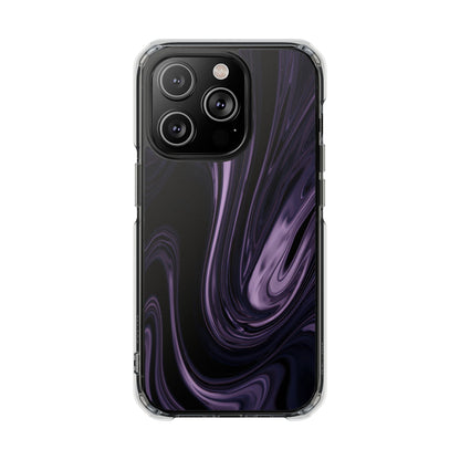 Clear Magnetic Impact Phone Case – Purple Marble Swirl