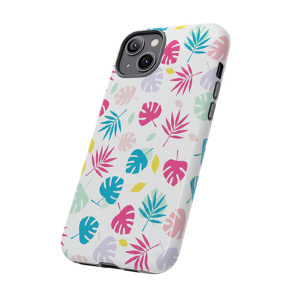 Tropical Leaf Phone Case — Colorful Pastel Monstera & Palm iPhone Case