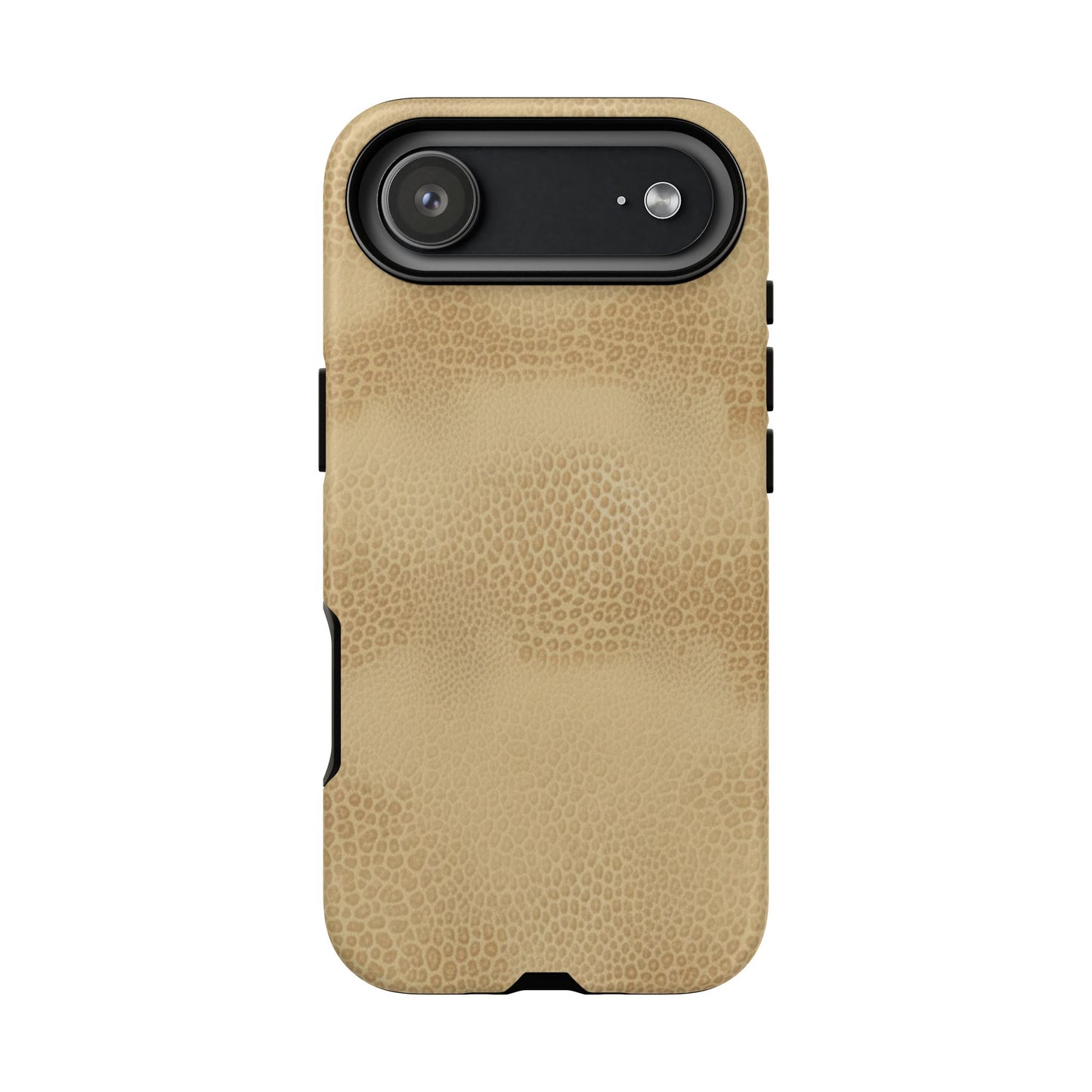 Tan Distressed Leather Texture Phone Case — Rugged Protective iPhone Cover