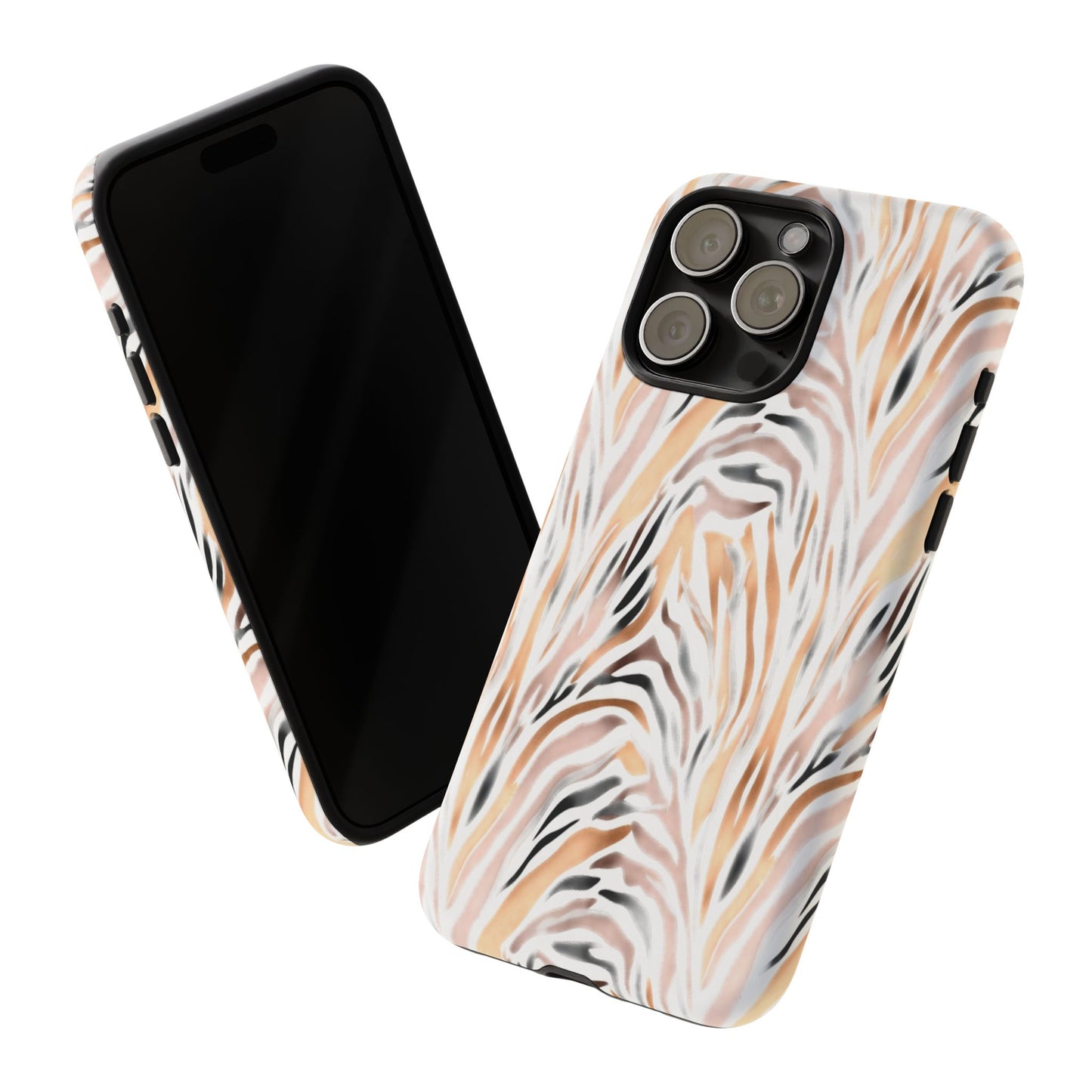 Tough Case — Neutral Watercolor Tiger Stripe Phone Case