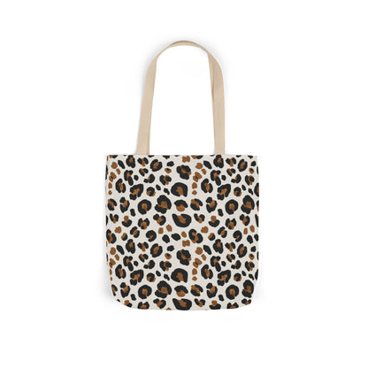 Leopard Print Canvas Tote Bag — Chic Animal-Print Shopper