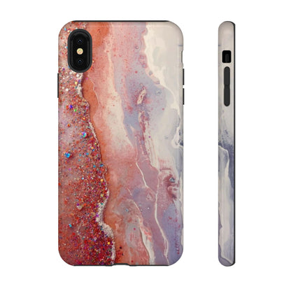 Marbled Rose Gold Galaxy Phone Case — Protective Tough Case