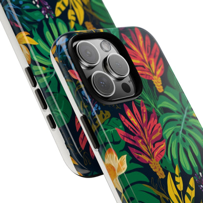 Tropical Floral Phone Case — Vibrant Jungle Leaf Protective Cover