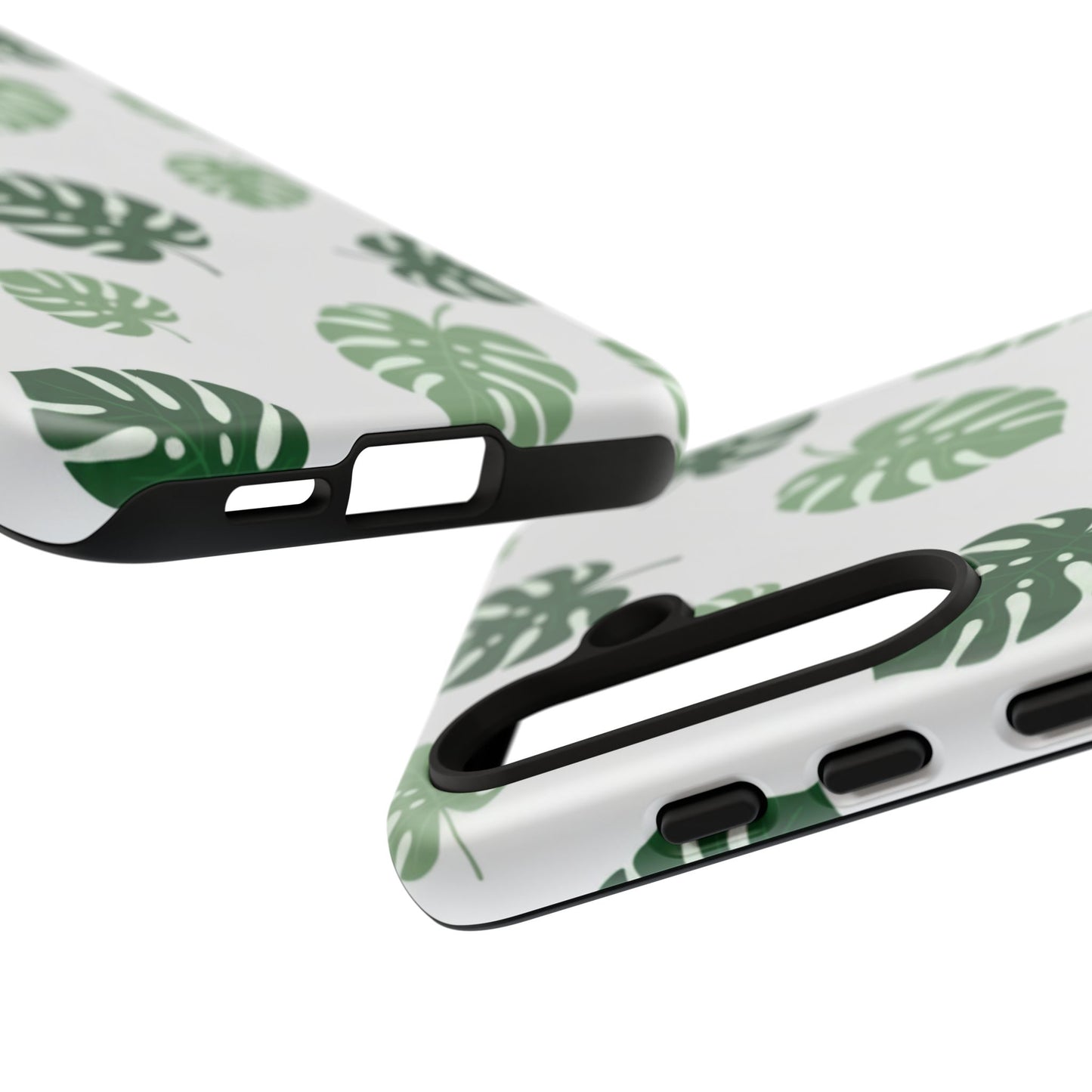 Monstera Leaf Phone Case — Tropical Green Pattern Tough Case