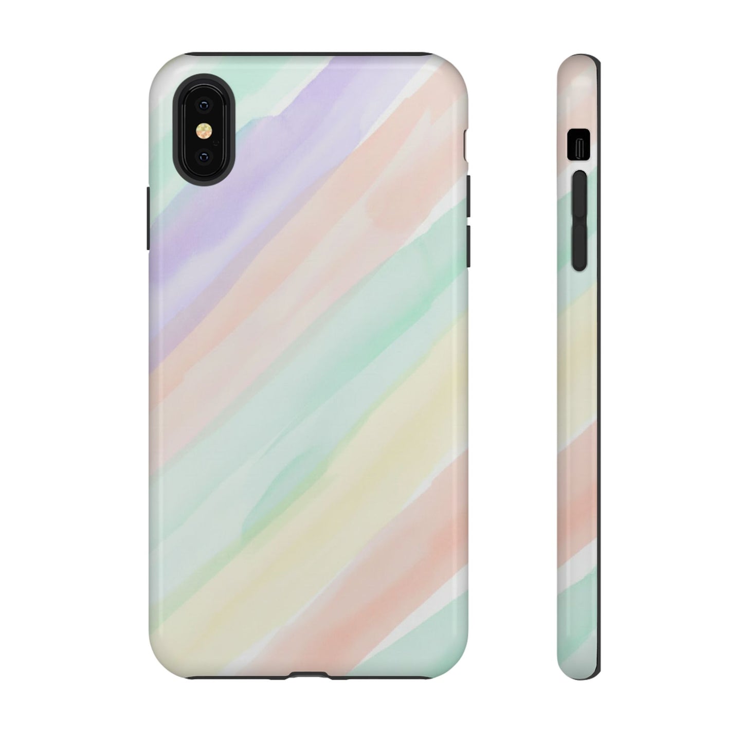 Pastel Watercolor Stripe Tough Phone Case