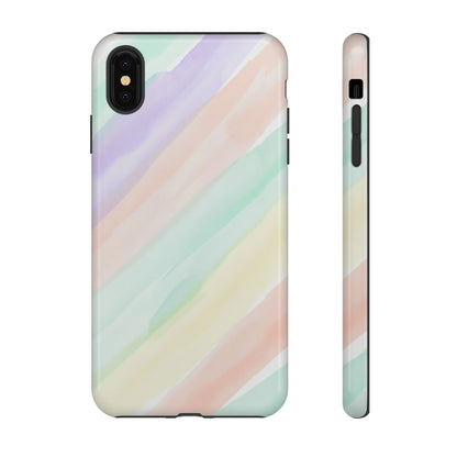 Pastel Watercolor Stripe Tough Phone Case