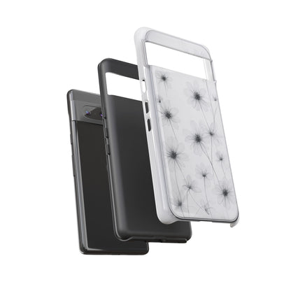 Tough Case — Black & White Floral Tough Phone Case