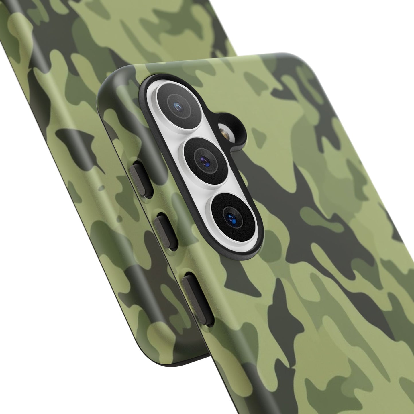 Camo Tough Phone Case — Military Green Protective iPhone Cover