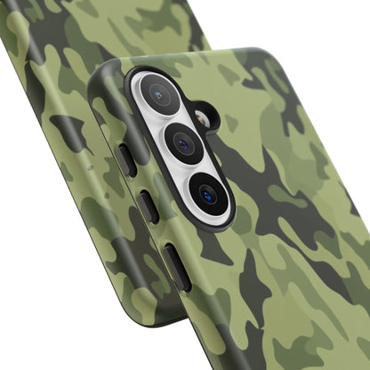 Camo Tough Phone Case — Military Green Protective iPhone Cover