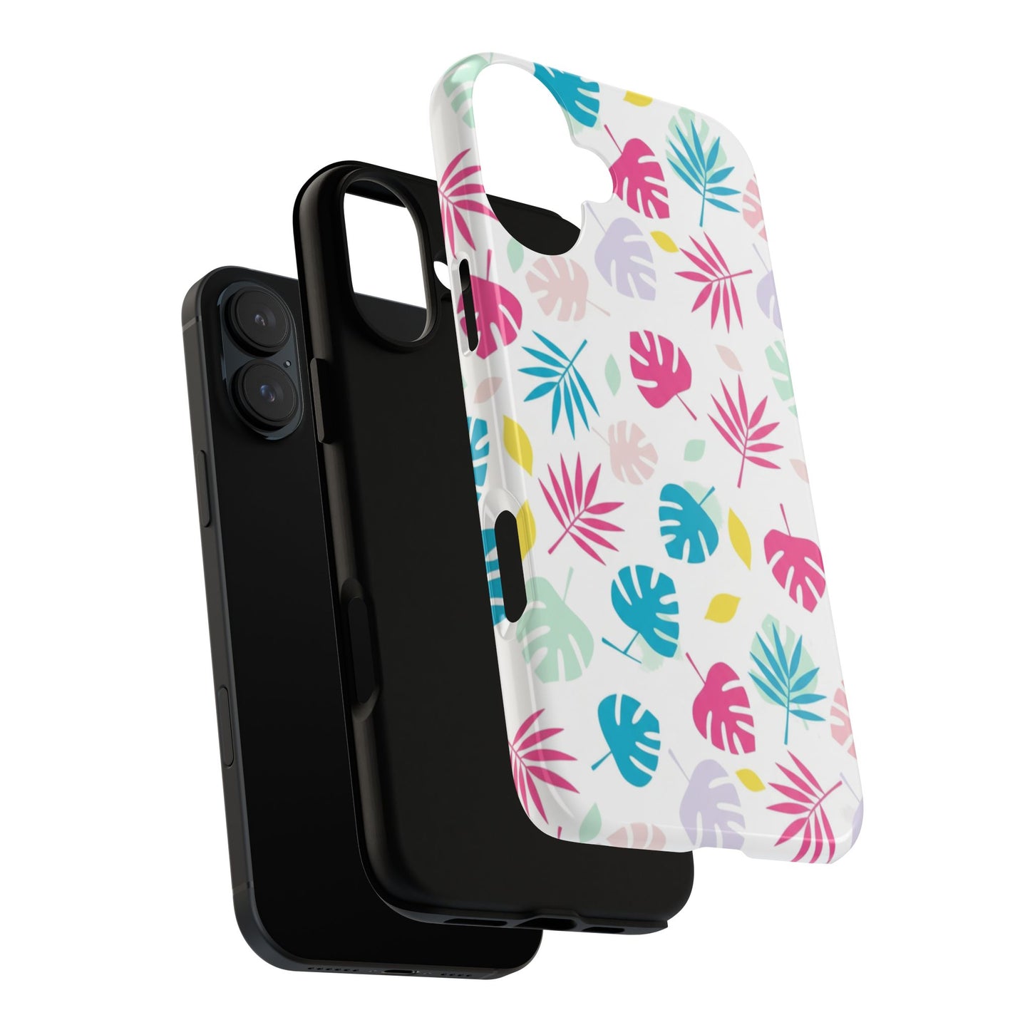 Tropical Leaf Phone Case — Colorful Pastel Monstera & Palm iPhone Case