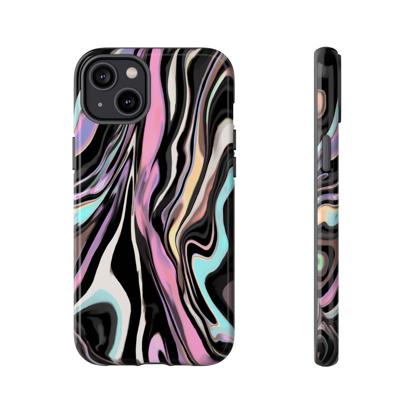 Abstract Marble Tough Phone Case — Pastel Swirl Protective Cover