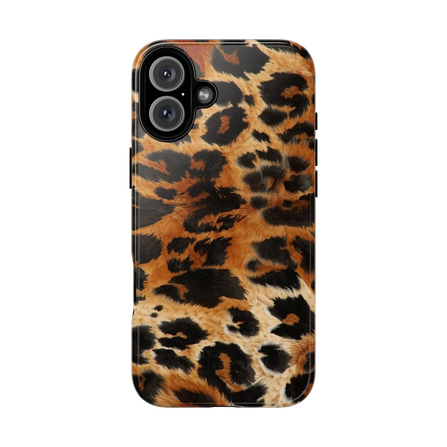 Leopard Print Tough Phone Case – Rugged Protective iPhone Cover