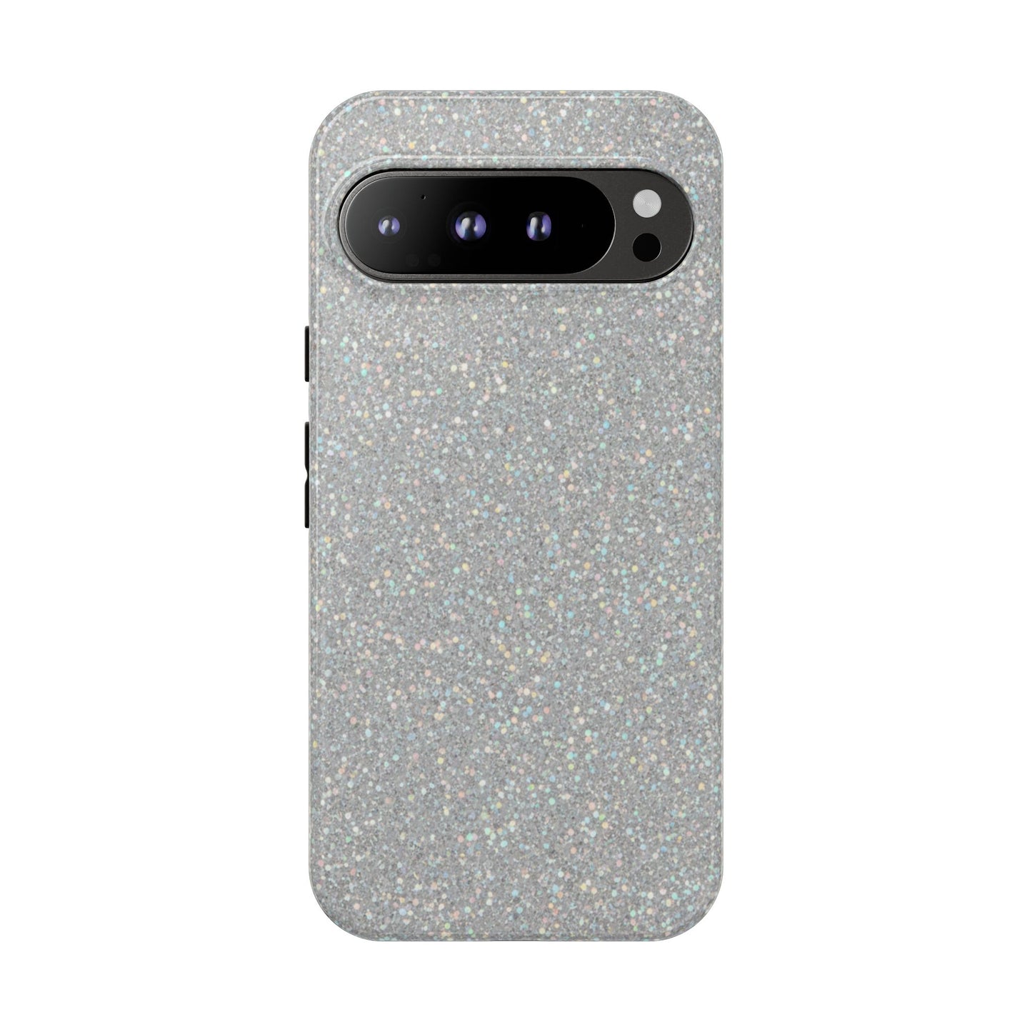 Glitter Silver Tough Phone Case — Sparkling Protective Phone Case