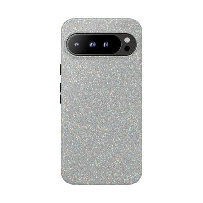 Glitter Silver Tough Phone Case — Sparkling Protective Phone Case