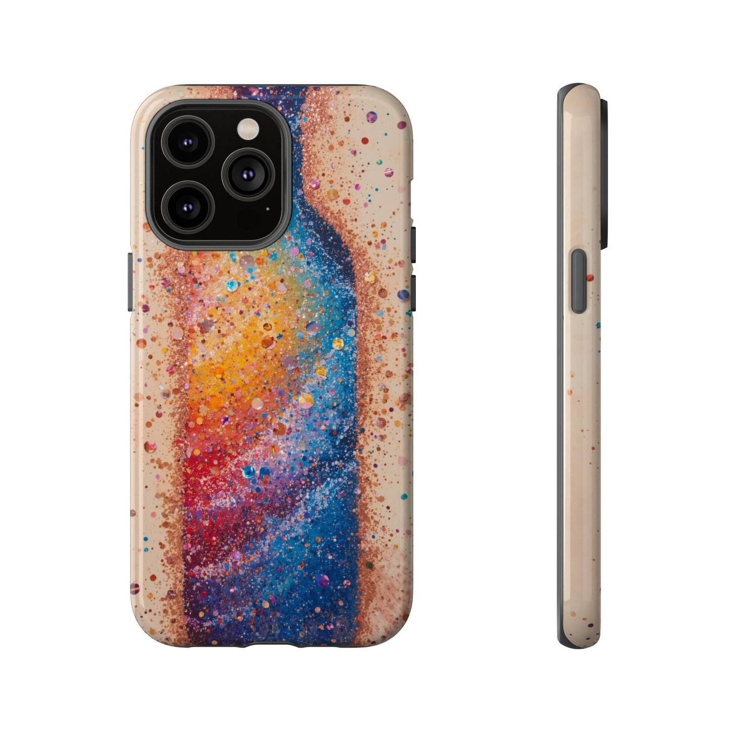 Galaxy Bottle Tough Phone Case — Colorful Nebula Splash iPhone Cover