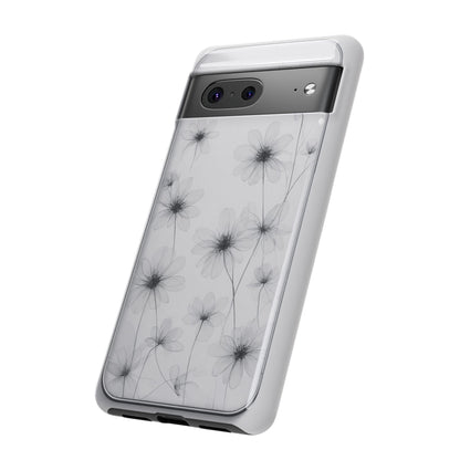 Tough Case — Black & White Floral Tough Phone Case