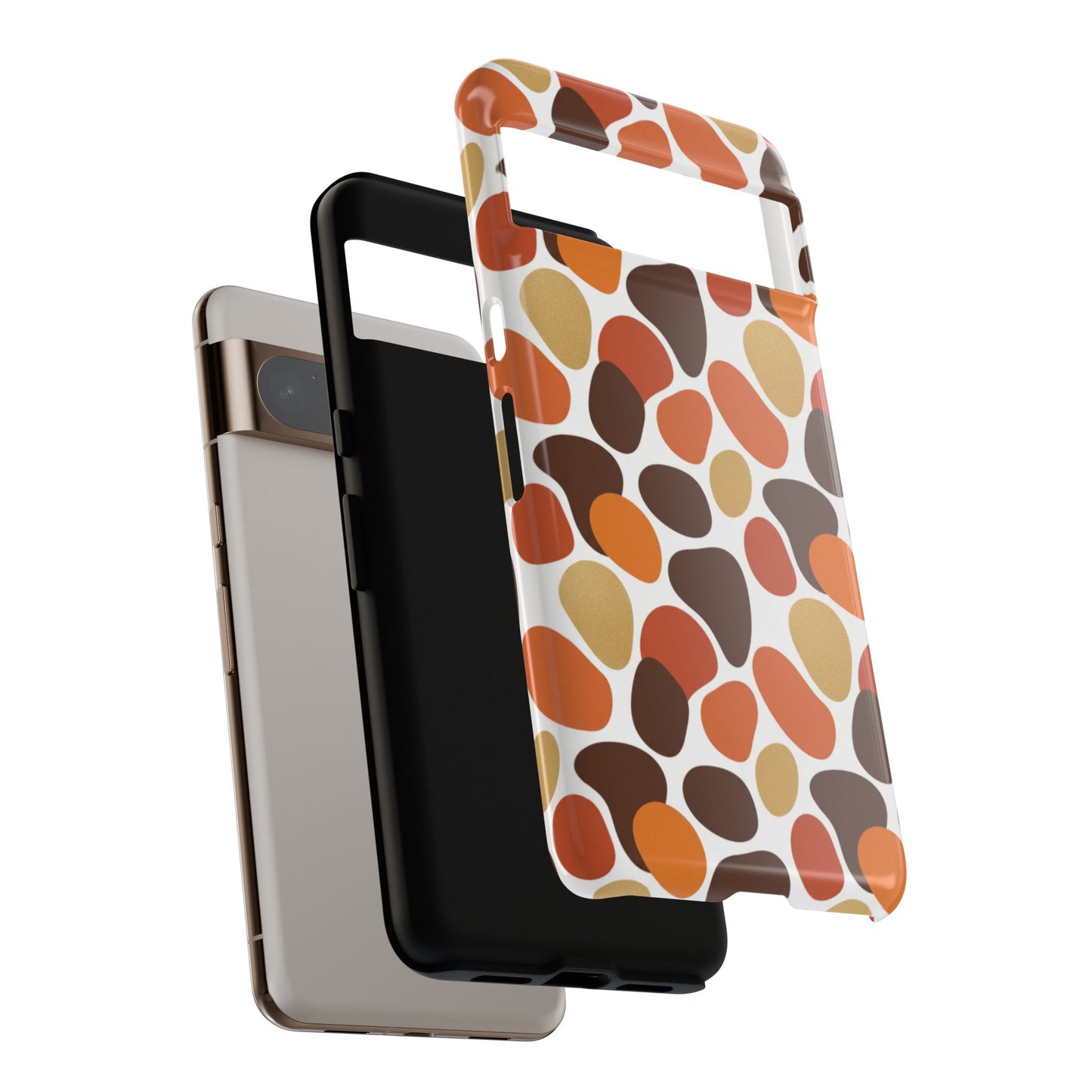 Phone Case — Retro Pebble Pattern in Warm Autumn Colors