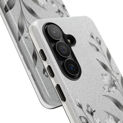 Floral Monochrome Phone Case — Elegant Black & White Lily Design
