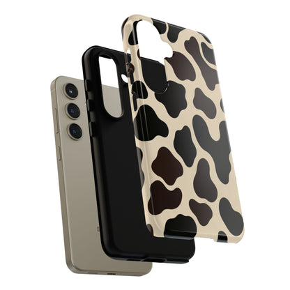 Cow Print Phone Case — Black & Cream Protective  Case