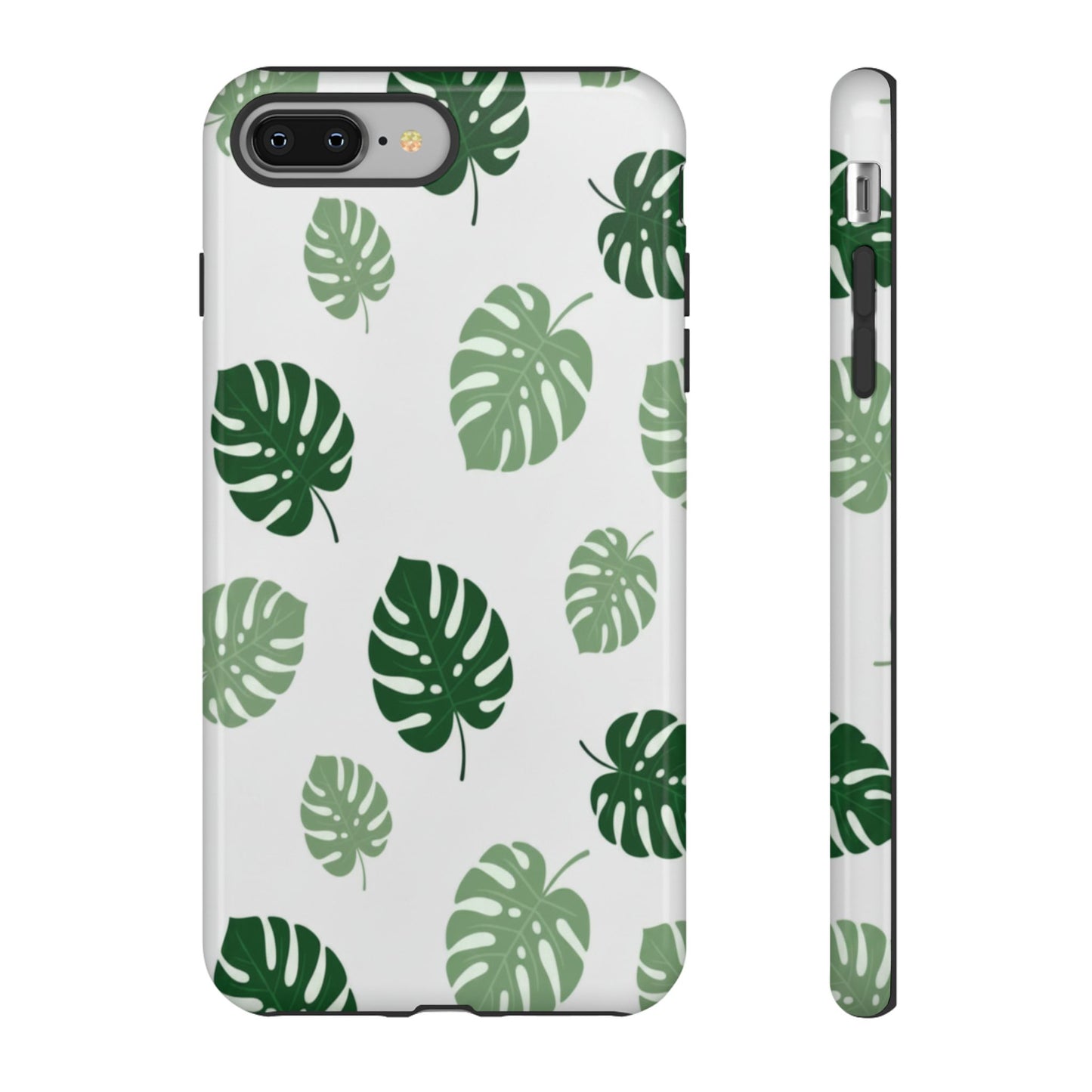 Monstera Leaf Phone Case — Tropical Green Pattern Tough Case