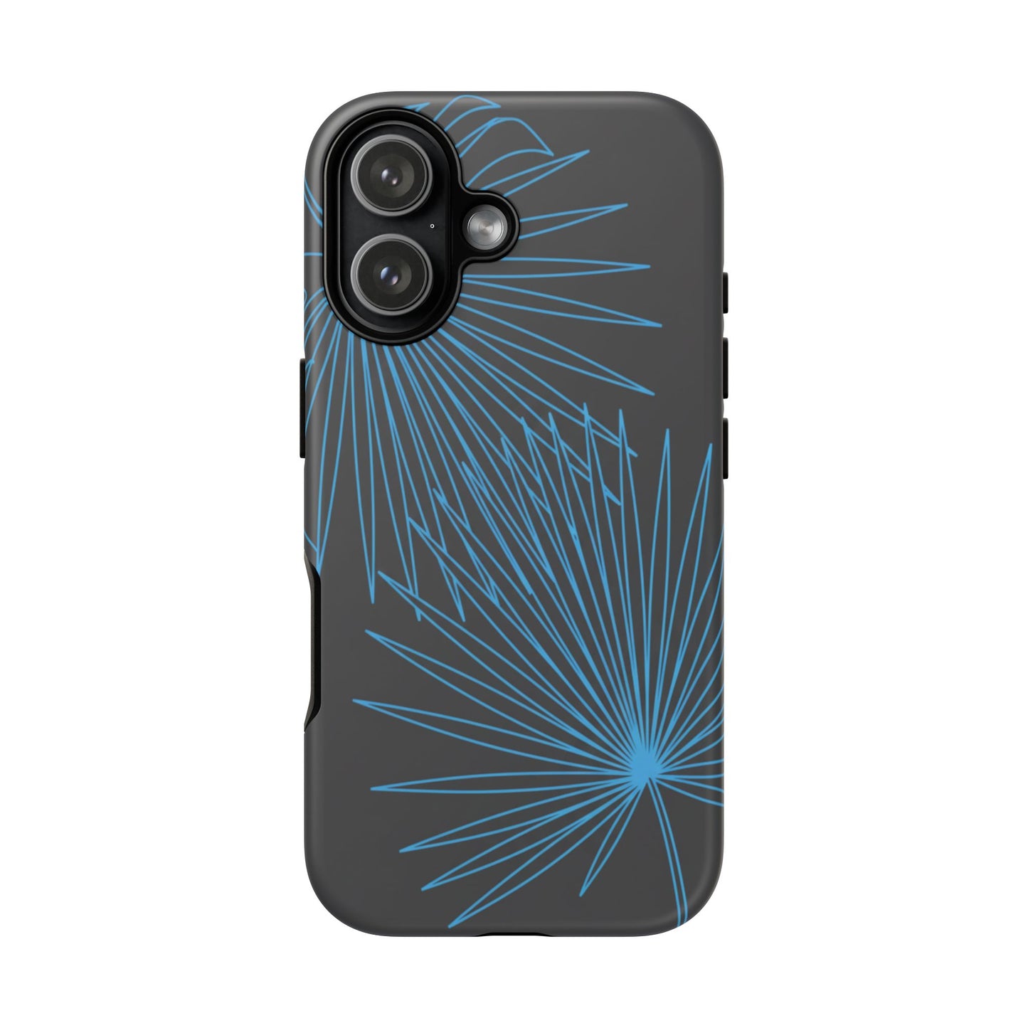 Blue Dandelion Burst Tough Phone Case — Protective Floral iPhone Cover