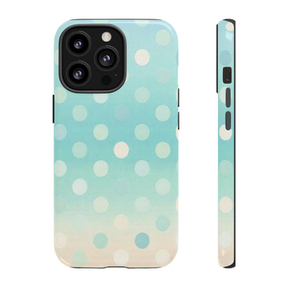Abstract Palm Tough Phone Case — Minimal Coastal Blue Protective Cover
